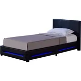 LED Bett ASTRO 180 x 200 cm Dunkelgrau - Dunkelgrau
