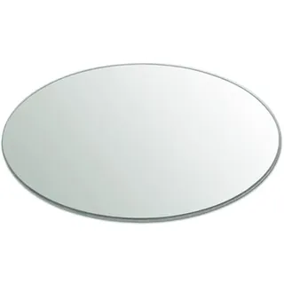 NaDeco Spiegelplatte rund mit Facettenschliff und Gummifüsschen Spiegeluntersetzer Deko Spiegel Spiegel Teller Hochzeitstisch Hochzeitsdekoration Hochzeitsdeko Runder Spiegel-Teller, Größe:Ø 40 cm
