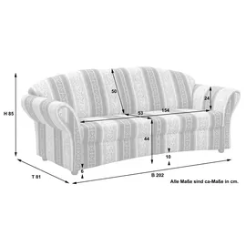 Max Winzer Einzelcouch Baumwolle/Polyester 2,5-Sitzer Braun