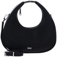 DKNY Women's Crescent Demi Bag Crossbody, Black/Silver