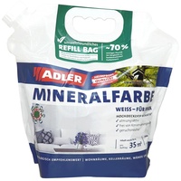 ADLER Mineralfarbe Weiß 7 kg Refill-Bag Nachfüller für Wandfarbe