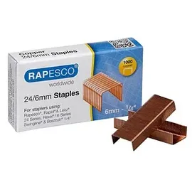 Rapesco Heftklammern 24/6 Kupfer 1.000 St.