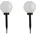 2er Set LED Solar Kugelleuchte 3 in 1 Gartenleuchte