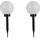 Buri 2er Set LED Solar Kugelleuchte 3 in 1 Kugellampe Leuchtkugel Gartenleuchte