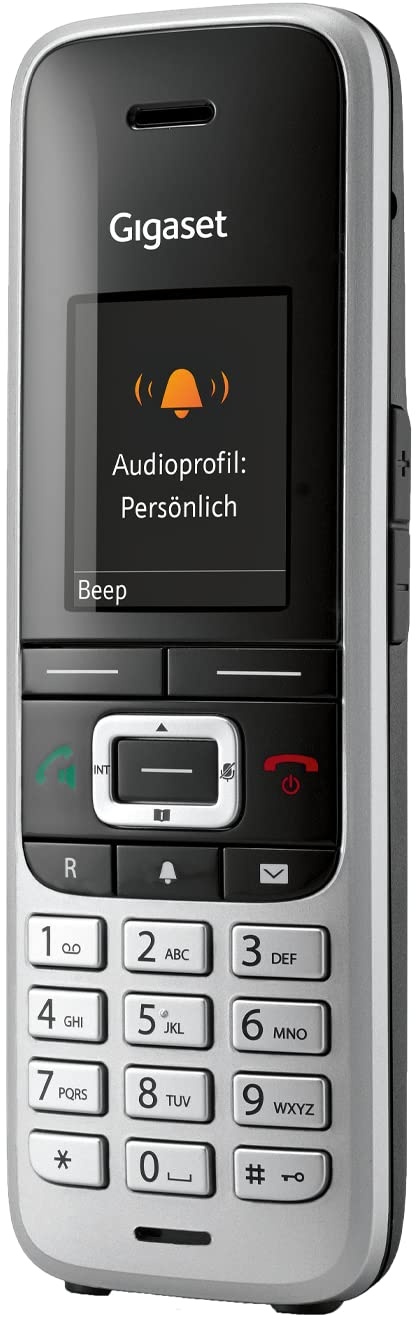 Gigaset PREMIUM 100HX - DECT-Mobilteil mit Ladeschale - Fritzbox-kompatibel - Schnurloses Telefon erweiterung für Router und DECT-Basis - Datensynchronisation per USB, top Akustik, platin-schwarz