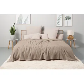 OTTO home Mira Bettüberwurf 250 x 250 cm Grau/Schwarz
