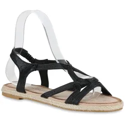 Damen Riemchensandalen in Schwarz