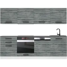 Belini Küchenzeile Alice 240 cm Grau