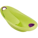 KEEEPER Hippo Ergonomische Babywanne mit Softgriff, Stöpsel und anatomisch geformten Badesitz, Ab 0 bis ca. 6 Monate, Natalia, Grün