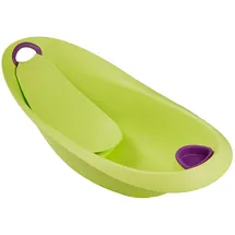 KEEEPER Hippo Ergonomische Babywanne mit Softgriff, Stöpsel und anatomisch geformten Badesitz, Ab 0 bis ca. 6 Monate, Natalia, Grün