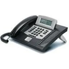 Auerswald COMfortel 1600 Systemtelefon, ISDN Headsetanschluss, Freisprechen, Touchscreen Beleuchtetes Display Schwarz,