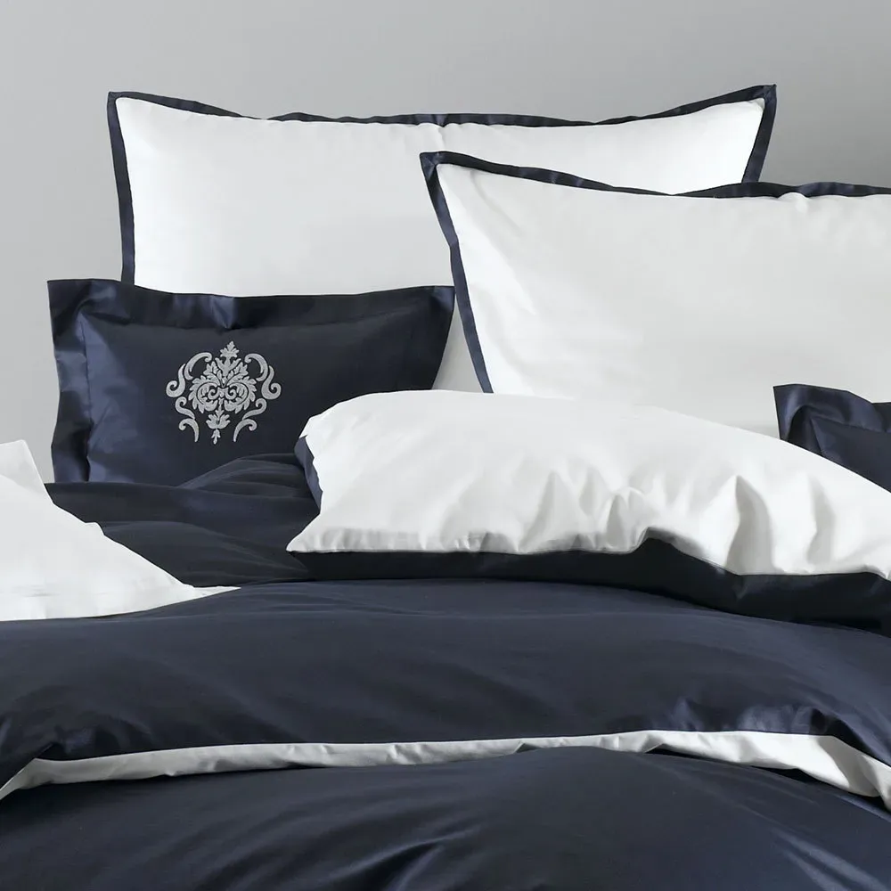 Lorena Mako-Satin Wendebettwäsche Juliet Kissenbezug einzeln 40x80 cm - blau;weiß