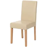 chefgastro Esszimmerstuhl Kunstleder Beige