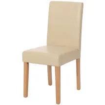 chefgastro Esszimmerstuhl Kunstleder Beige