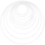 Rayher Metallringe-Set beschichtet weiß Ø je 10,0/12,0/15,0/18,0/20,0/22,0/25,0/30,0/35,0/40,0 cm 10 St.