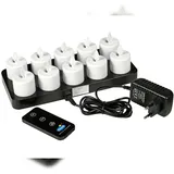 Duni LED Set Moving Flame 10 Stück Weiß