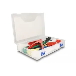 Delock Kabelbinder - Sortierbox mit Kabelbindern, verschiedene Farben - Schwarz,
