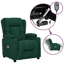 vidaXL Massagesessel Elektrisch Polyester 96 x 99,5 x 0 cm Dunkelgrün
