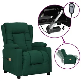 vidaXL Massagesessel Elektrisch Polyester 96 x 99,5 x 0 cm Dunkelgrün