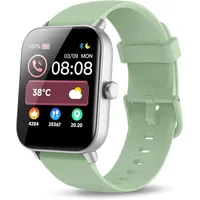 Smartwatch für Herren Damen, Telefonfunktion und Alexa Built-in,1.8" Fitnessuhr mit Herzfrequenz SpO2 Stress Schlafmonitor, Schrittzähler Android...