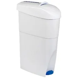 Blanc HYGIENIC Damenhygiene-Behälter geschlossen mit Fußpedal zum einfachen öffnen - für sanitäre Abfälle, Damenbinden, Tampons etc.