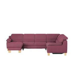 Kollektion Kraft Wohnlandschaft aus Mikrofaser Hanna ¦ rot ¦ Maße (cm): B: 322 H: 84 T: 264.0