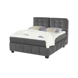 Jette Home Boxspringbett  Jette Pillow ¦ grau ¦ Maße (cm): B: 162 H: 140,5