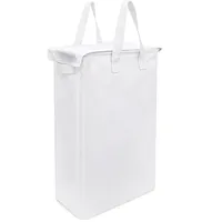Belle Vous Zusammenklappbarer Wäschesammler mit Deckel - Fassungsvermögen 58 l - Wäschebox mit Deckel und Griffen - Wäschekorb für Bad oder Schlafzimmer - Wäschekorb weiß