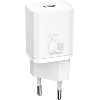 Baseus Super Si Set (25 W, Power Delivery 3.0, Quick Charge 3.0), USB Ladegerät, Weiss