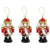 sigro Holz Nussknacker 3er Set zum Anhängen