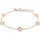 s.Oliver Anklet - Elegante Fußkette aus poliertem Edelstahl - roségold - Rolokette verstellbar bis 27 cm - wasserfest & hautfreundlich