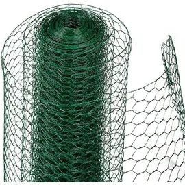 Estexo Sechseckgeflecht Volierendraht Kaninchendraht 1 x 25 m Grün Drahtzaun Geflecht