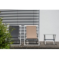 JANKURTZMÖBEL Jan Kurtz Rimini Deckchair Liegestuhl Aluminium eloxiert/Kunststoffgewebe schwarz