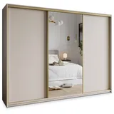 masseno Schwebetürenschrank TAVI 250 x 205 x 60 cm Gelb