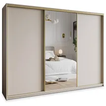 masseno Schwebetürenschrank TAVI 250 x 205 x 60 cm Gelb