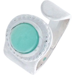 Luxxos, Ring, Ring mit 7 mm Chalcedon mint 925 AG, (54, 925 Silber)