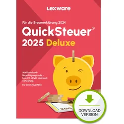 Lexware QuickSteuer Deluxe 2025 Download, Steuererklärung, 1 Lizenz(en), Elektro