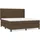 vidaXL Boxspringbett mit Matratze Dunkelbraun 180x200 cm Stoff