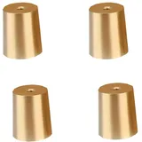 ZMTGLTG Möbelfüße aus Messing mit konischer Unterseite, 4 Stück. Konische Anti-Lärm-Füße, geeignet for Hartholzböden, verschleißfest und kratzfrei.(40 * 30 * 100 * 1.5mm)
