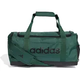 Adidas Unisex Essentials Linear Duffel Bag, Collegiate Green/Black, S