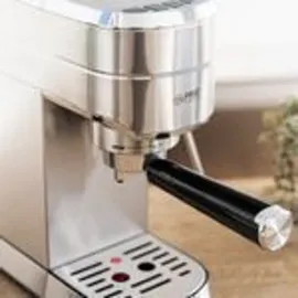 First Austria TZS First Austria Siebträgermaschine elektrisch silberfarben + 2 doppelwandige Glasbecher