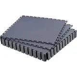 Vevor PVC Garagenboden, 16er-Pack 513x513x5 mm, Werkstattboden, Industrieboden, Klick Verlegung, rutschfeste PVC-Matten mit Diamantplatte für Werkstatt, Lager, Werkzeugraum, Graphitgrau