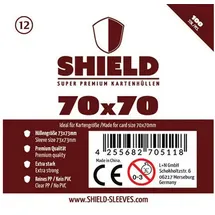 happyshops Shield 12 - 100 Super Premium Kartenhüllen für Kartengröße 70 x 70 mm