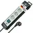 4-fach 5 m schwarz/lichtgrau