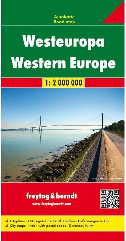 Freytag & Berndt Autokarte Westeuropa. Europa Occidental. West-Europa. Europa Occidental. West-Europa  Karte (im Sinne von Landkarte)
