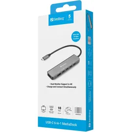 Sandberg USB-C 6-in-1 MediaDock