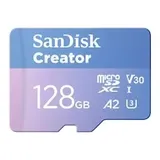 SanDisk Creator microSD-Karte 128GB UHS-I-Speicherkarte bis 190 MB/s