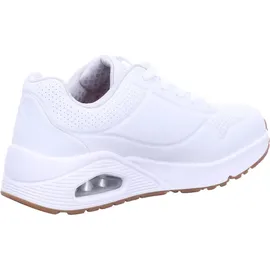 SKECHERS Uno Stand On Air Sneaker, White Synthetic Trim, 36 EU