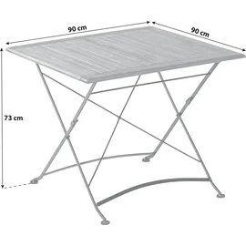 Merxx Klapptisch Schlossgarten Quadratisch Natur 90 x 90 cm