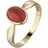 Jobo Goldring JOBO Gr. 60, gold (gelbgold 333), Fingerringe, Damen, 60, Gelbgold 333, Goldring, 333 Gold mit Koralle